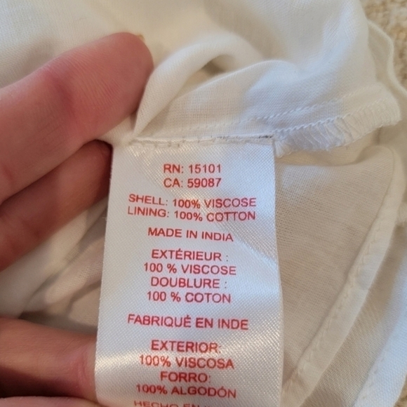 Red Carter x Anthropologie Off The Shoulder Tiered Fringe Sleeve Tassel Crop Top - Picture 13 of 13